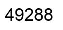 Number 49288 black image