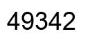 Number 49342 black image