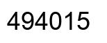 Number 494015 black image