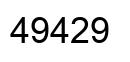 Number 49429 black image