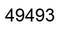 Number 49493 black image