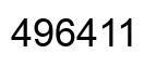 Number 496411 black image