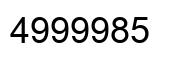 Número 4999985 imagen negro