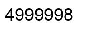 Número 4999998 imagen negro