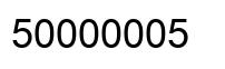 Number 50000005 black image