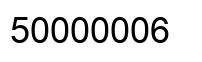 Number 50000006 black image