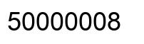 Number 50000008 black image