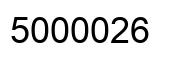 Number 5000026 black image