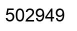 Number 502949 black image