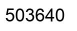 Number 503640 black image