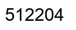 Number 512204 black image