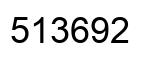 Number 513692 black image