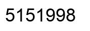 Número 5151998 imagen negro