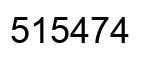 Number 515474 black image