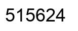 Number 515624 black image