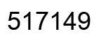 Number 517149 black image