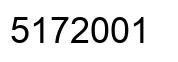 Number 5172001 black image