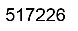 Number 517226 black image