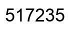 Number 517235 black image