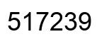 Number 517239 black image
