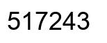 Number 517243 black image
