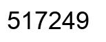 Number 517249 black image