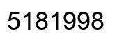 Number 5181998 black image