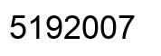 Number 5192007 black image