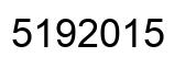 Number 5192015 black image