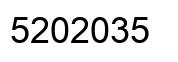 Number 5202035 black image