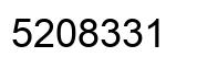 Number 5208331 black image