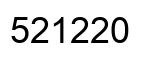 Number 521220 black image
