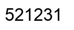 Number 521231 black image