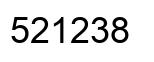 Number 521238 black image