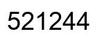 Number 521244 black image