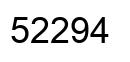 Number 52294 black image