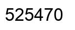 Number 525470 black image