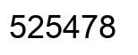 Number 525478 black image