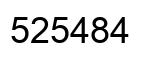 Number 525484 black image