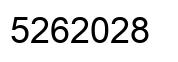 Number 5262028 black image