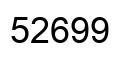 Number 52699 black image
