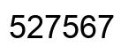 Number 527567 black image