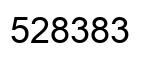 Number 528383 black image