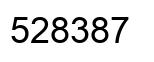 Number 528387 black image