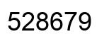 Number 528679 black image