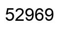 Number 52969 black image