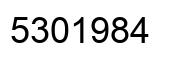 Number 5301984 black image
