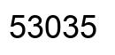 Number 53035 black image