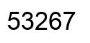 Number 53267 black image