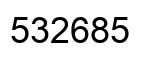 Number 532685 black image